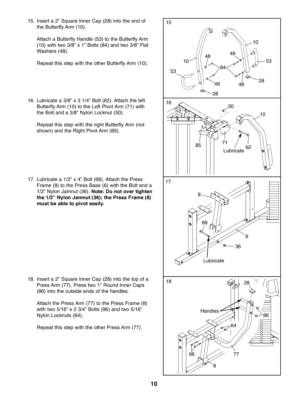 Weider WESY59100 user manual 