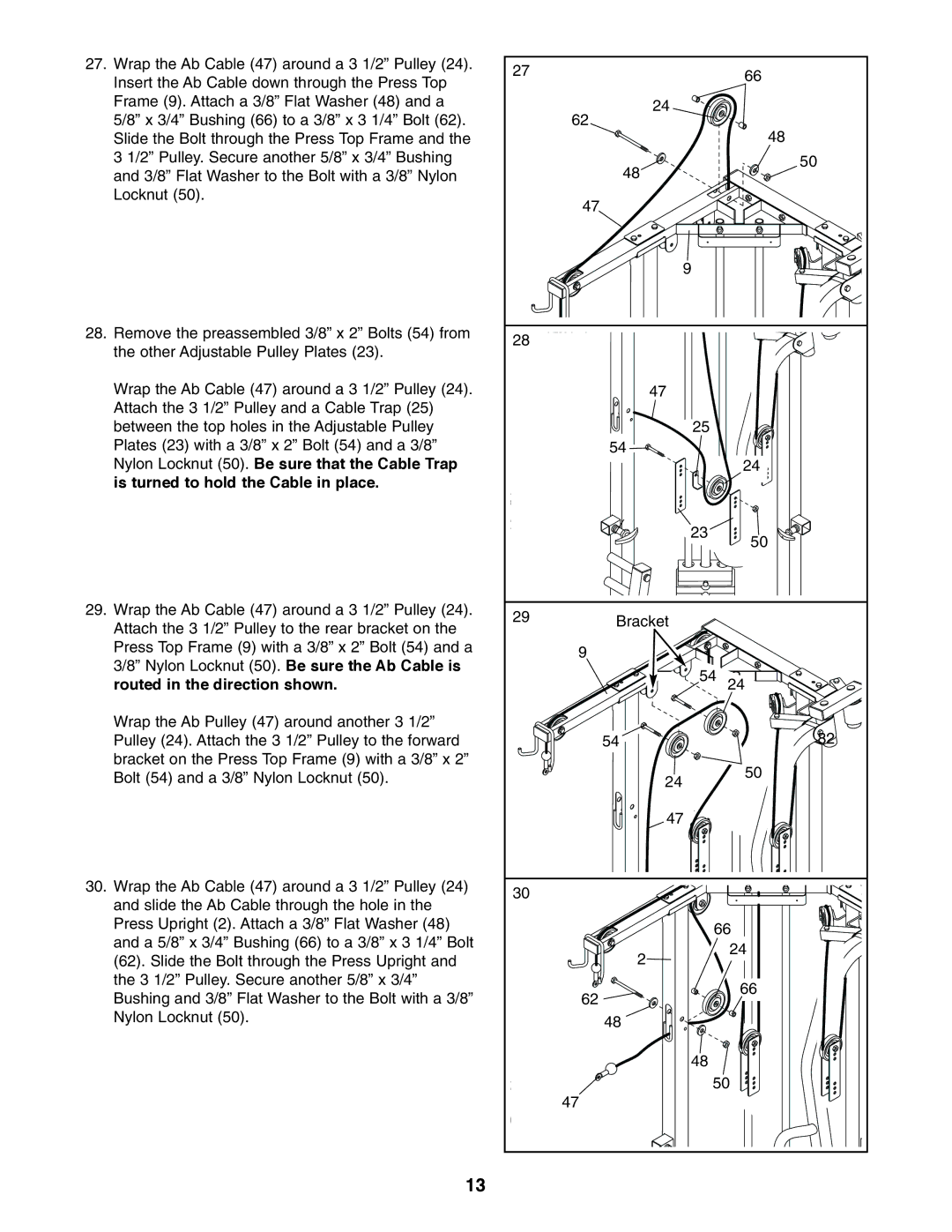 Weider WESY59100 user manual 