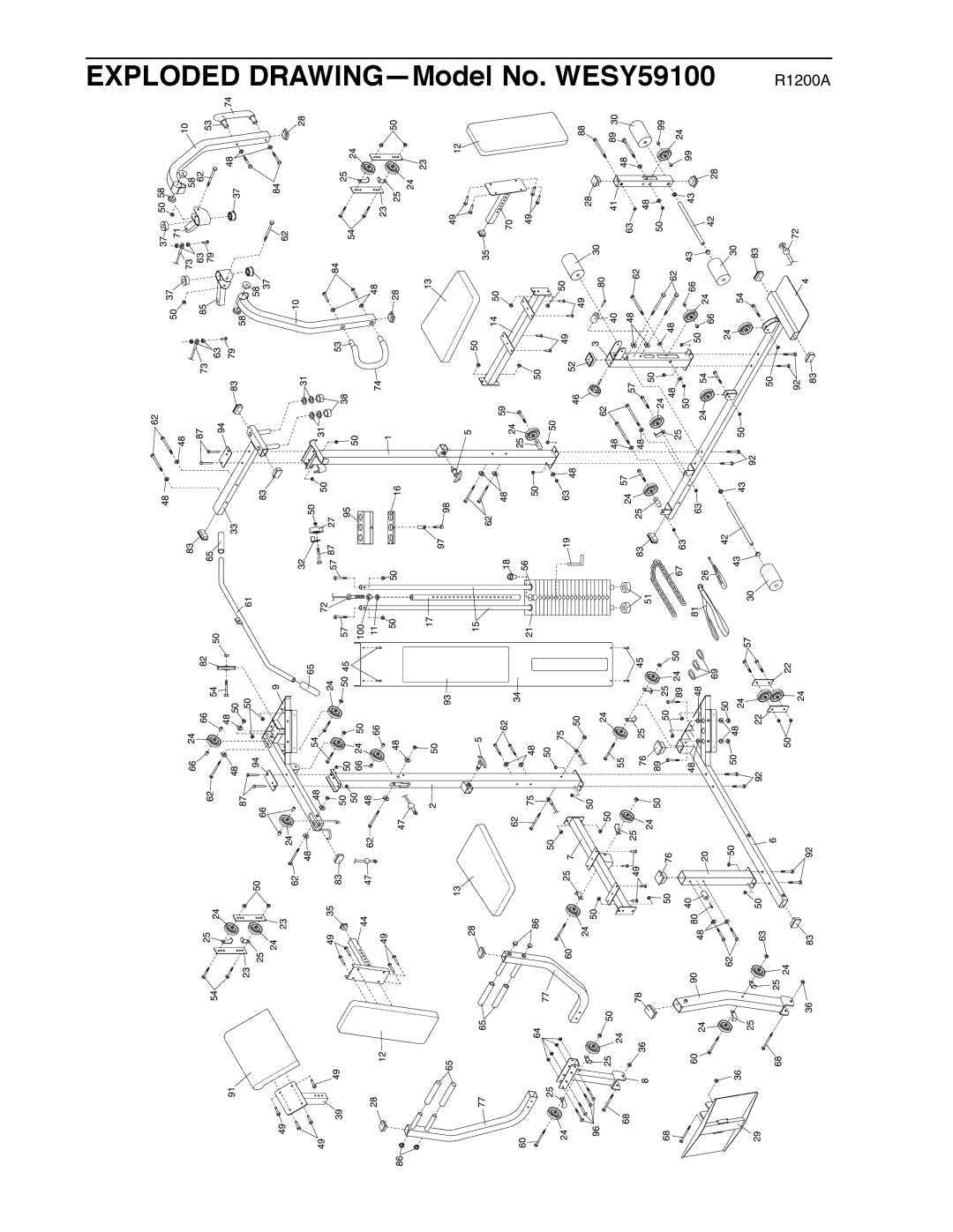 Weider WESY59100 user manual Exploded 