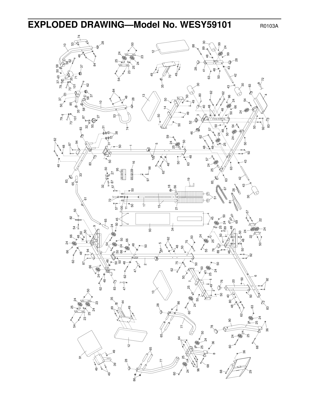 Weider WESY59101 user manual Exploded 