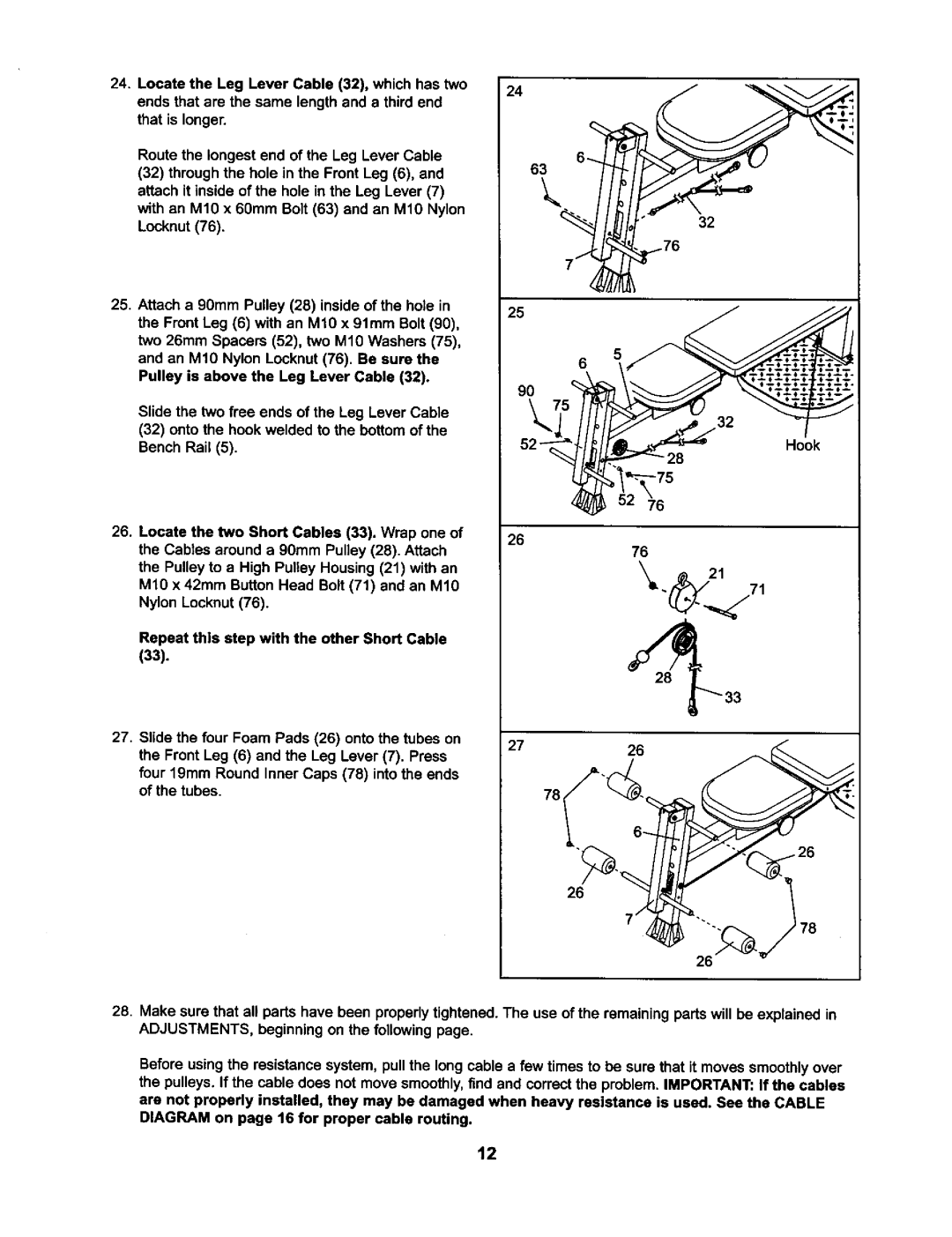 Weider WESY59421 user manual 