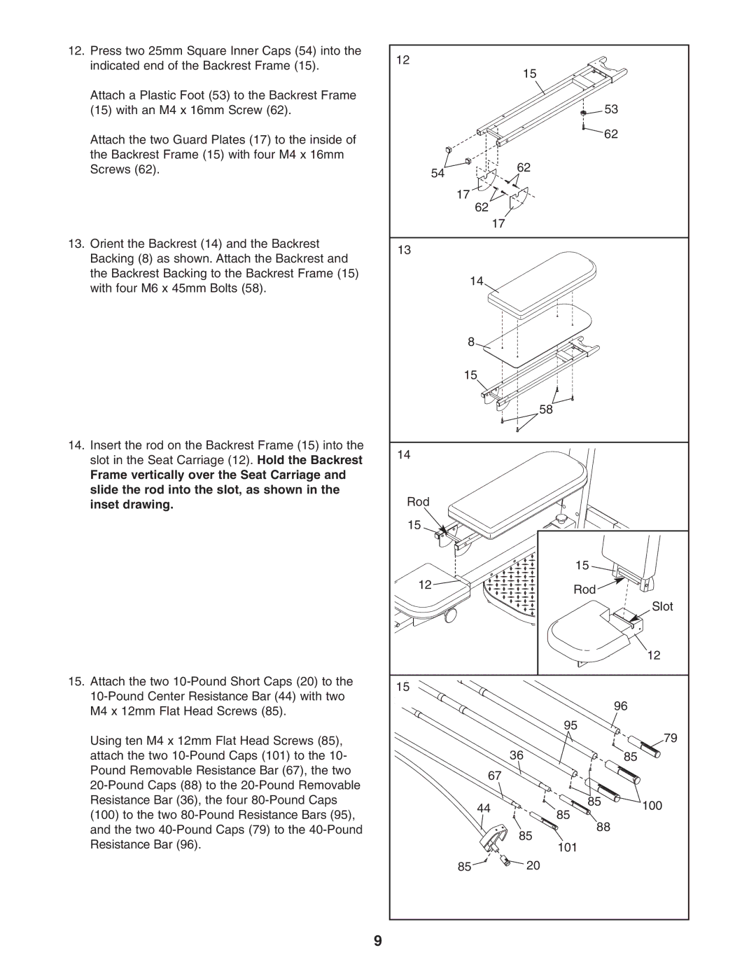 Weider WESY59531 user manual 