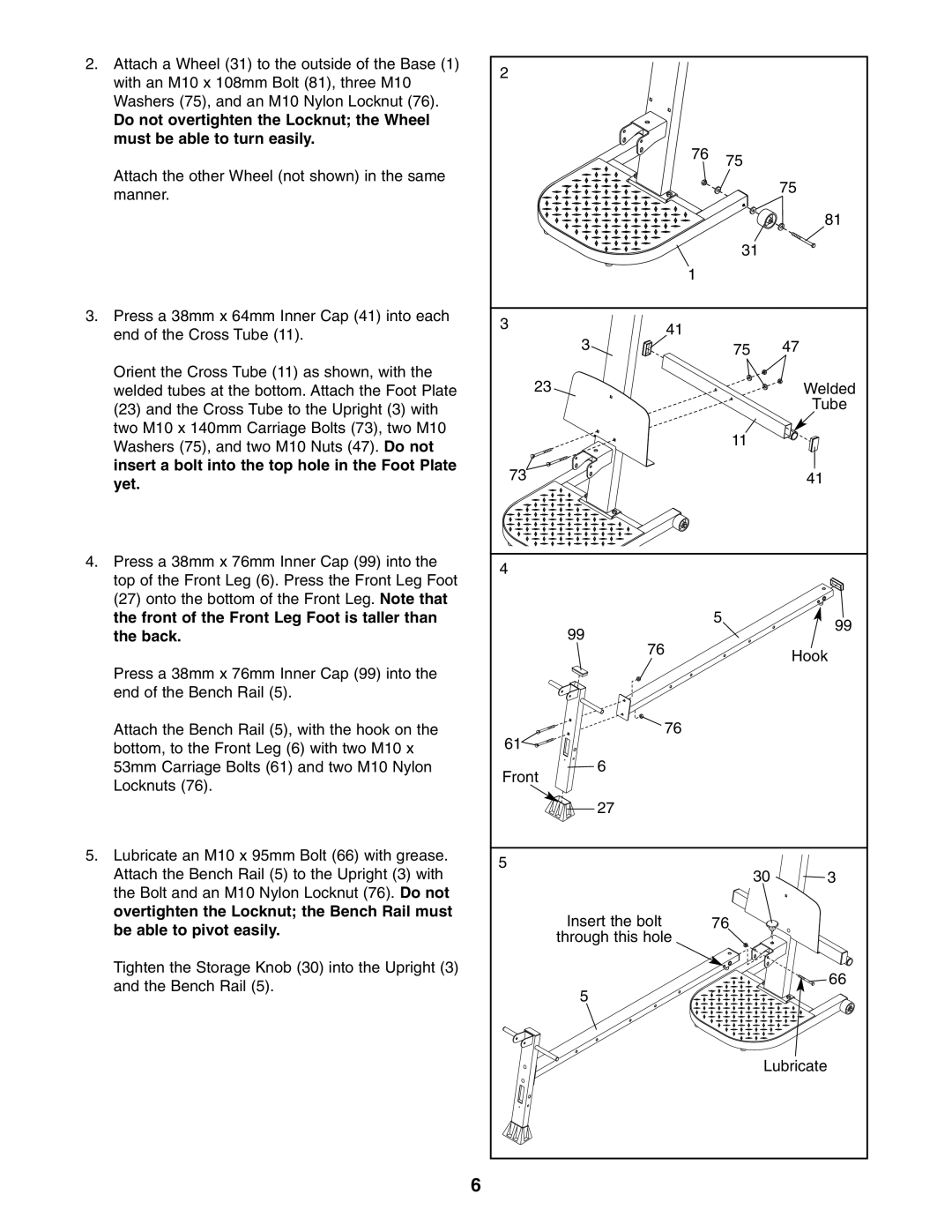 Weider WESY5983.5 user manual 