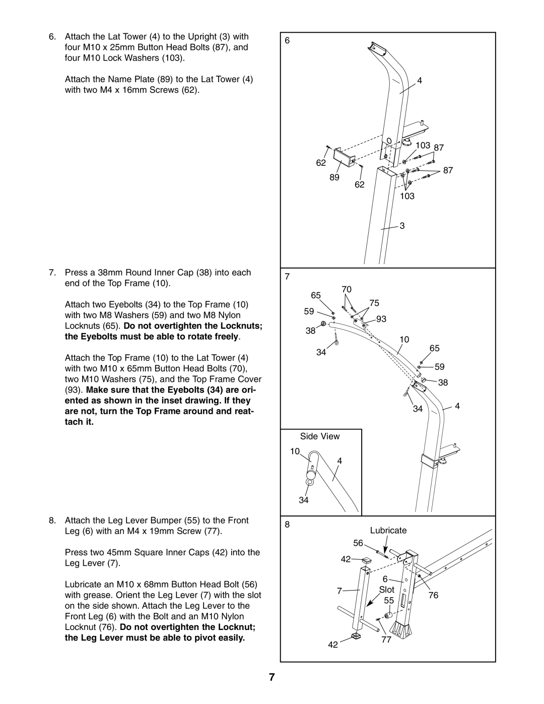 Weider WESY5983.5 user manual 