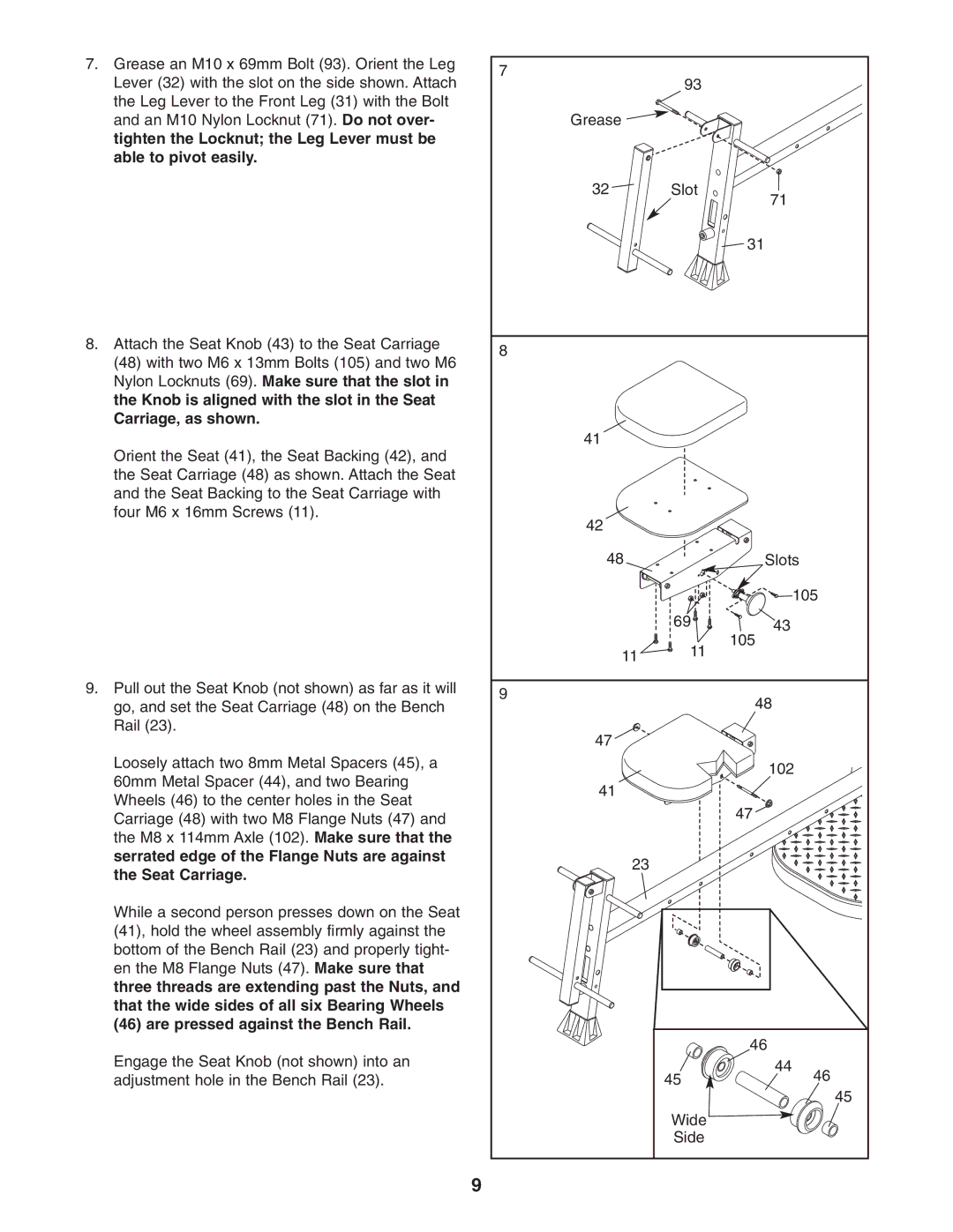 Weider WESY68630 user manual 105 