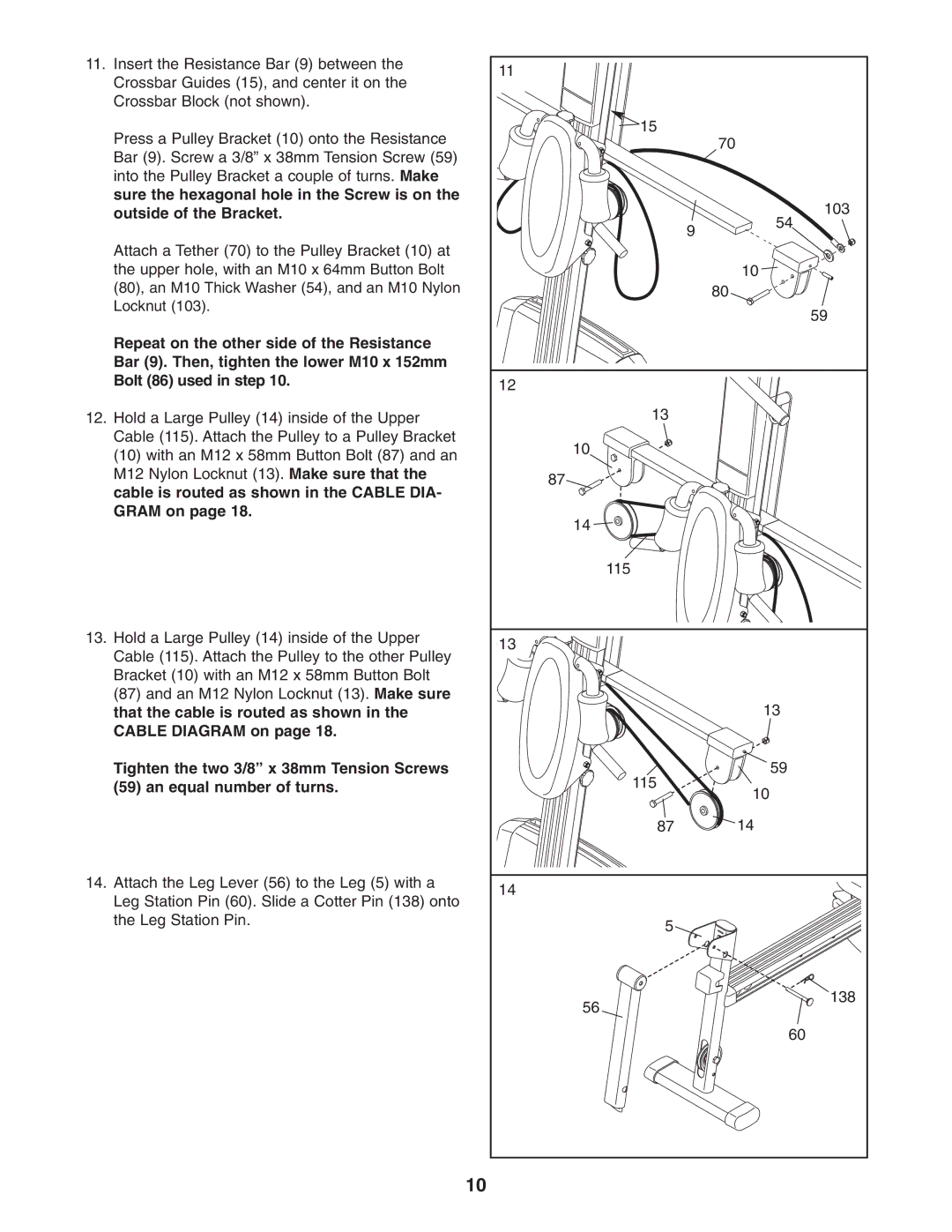 Weider WESY75741 user manual 