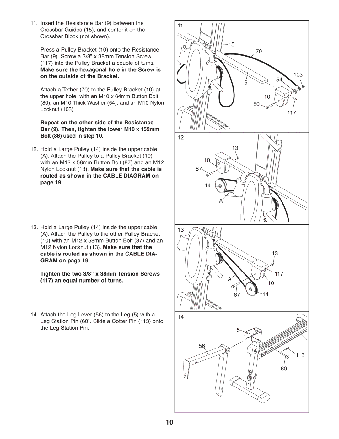 Weider WESY78732 user manual 