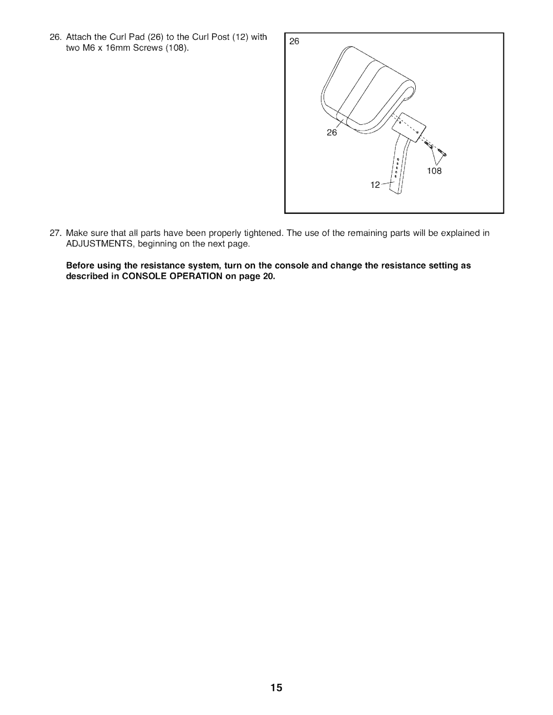 Weider WESY7974.O user manual 