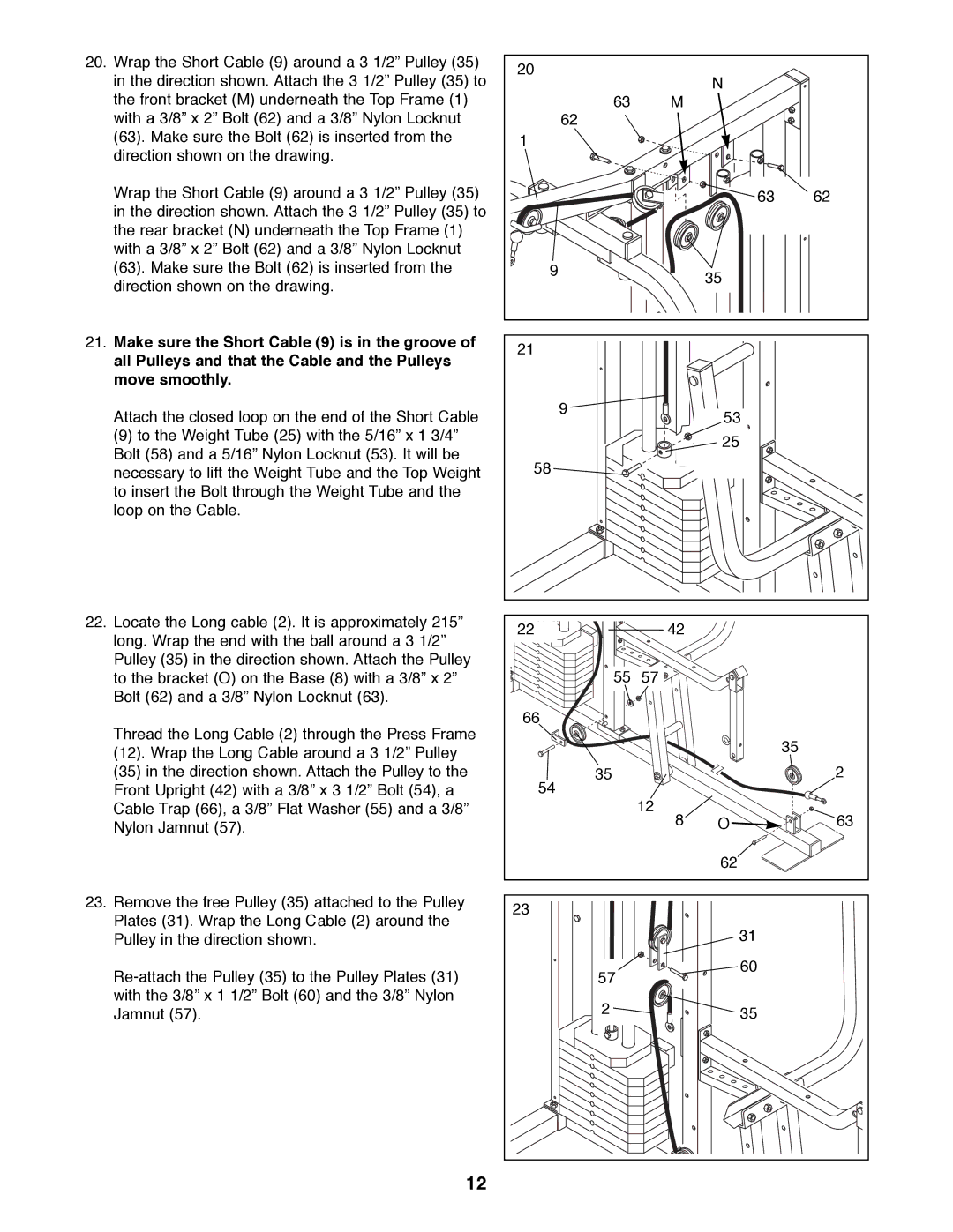 Weider WESY81080 manual 