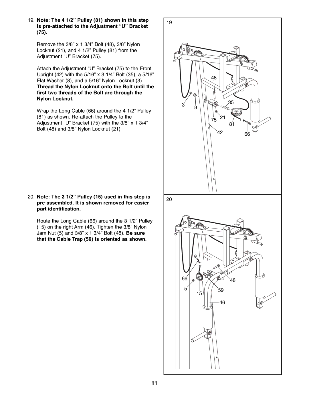 Weider WESY85070 user manual 