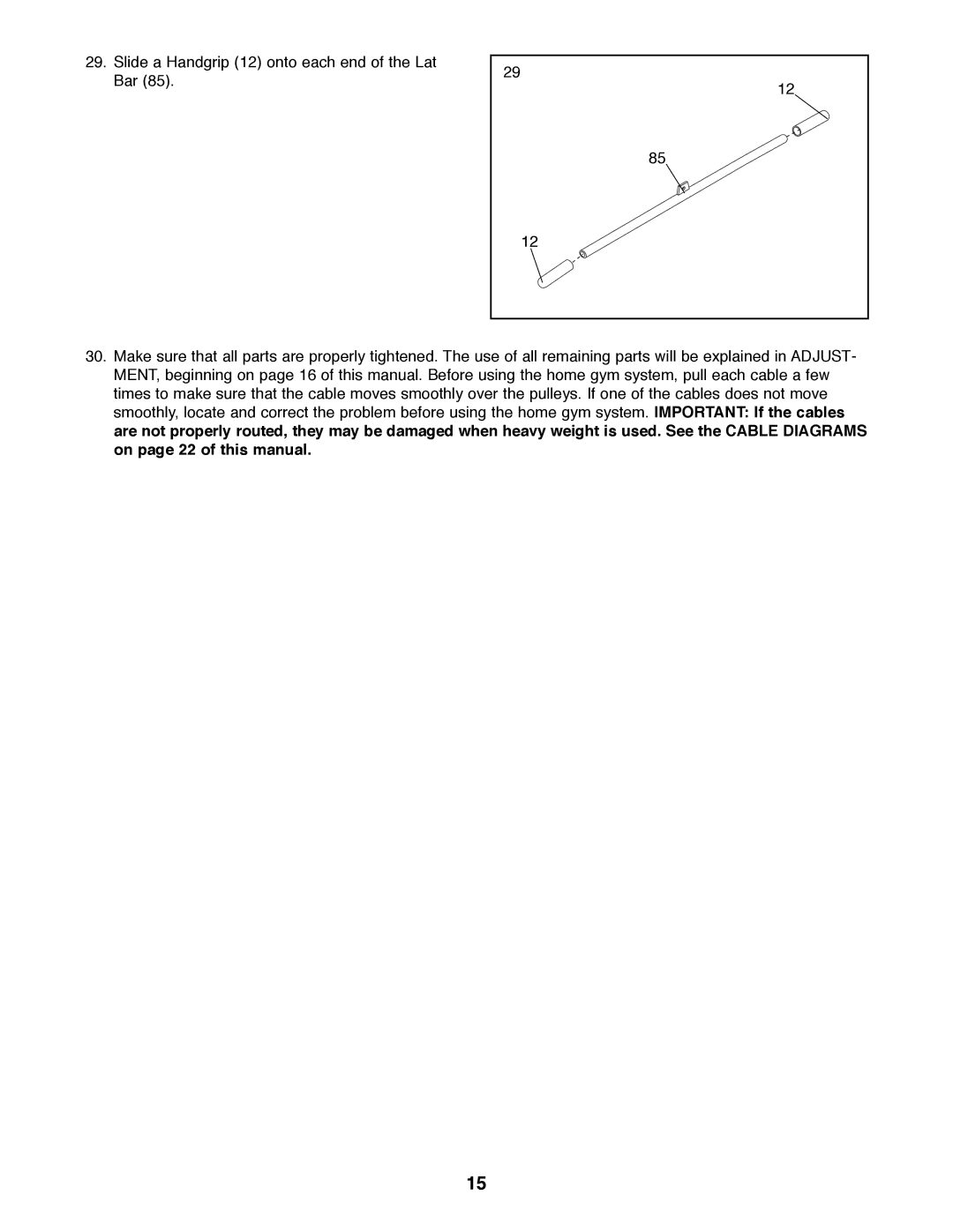 Weider WESY85070 user manual 