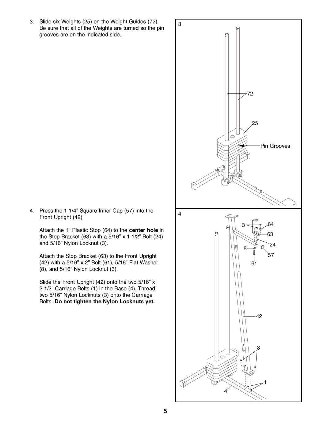 Weider WESY85070 user manual 