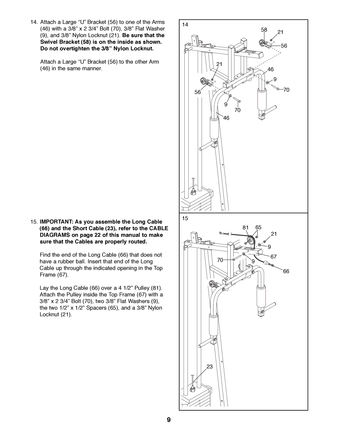 Weider WESY85070 user manual 