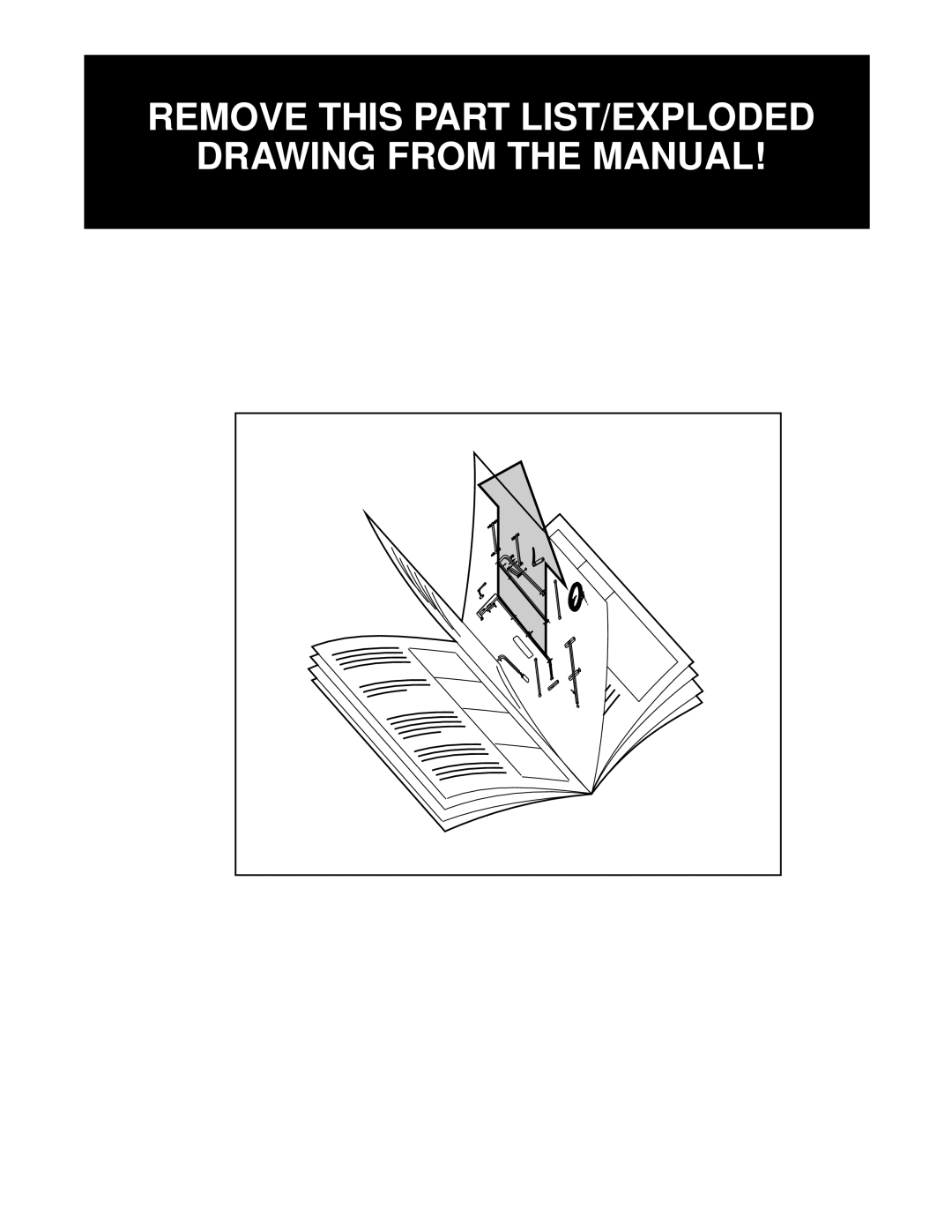 Weider WESY85201 user manual Remove this Part LIST/EXPLODED Drawing from the Manual 