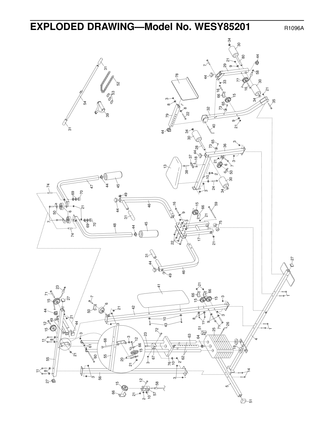 Weider WESY85201 user manual R1096A 