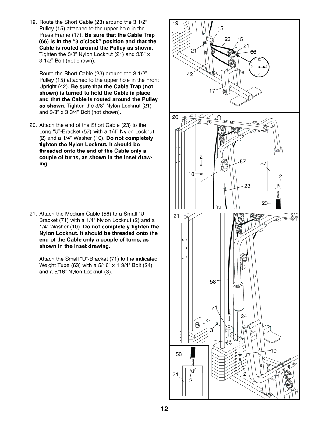 Weider WESY85310 user manual 