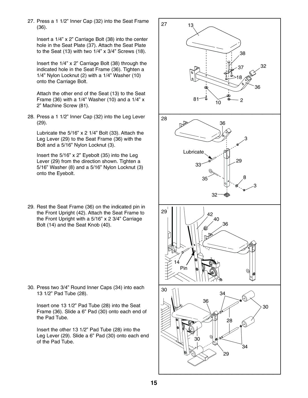 Weider WESY85310 user manual 