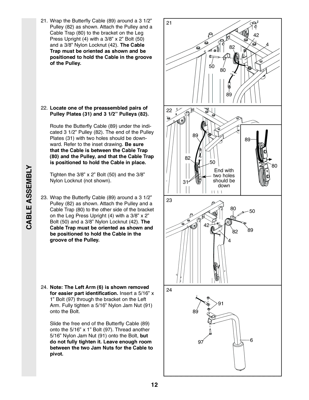 Weider WESY86301 user manual End with 