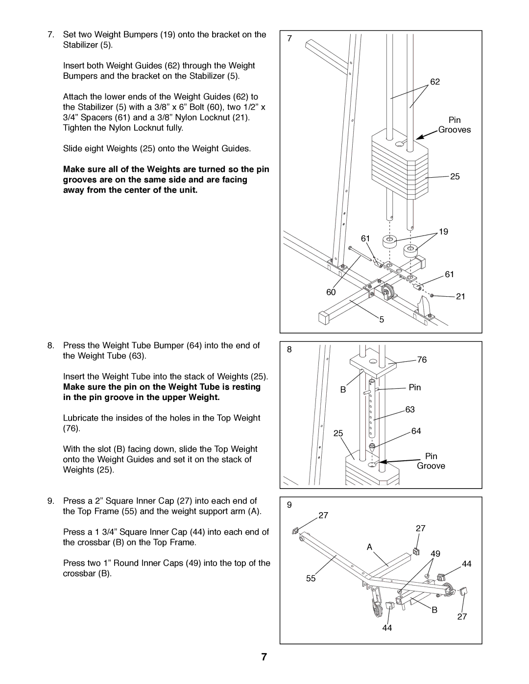 Weider WESY91080 manual 