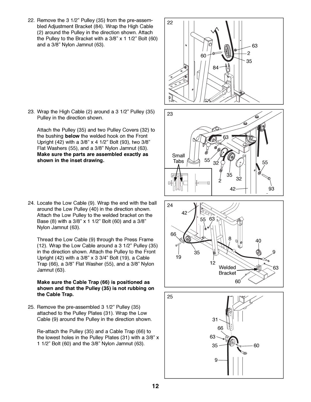 Weider WESY92190 manual 