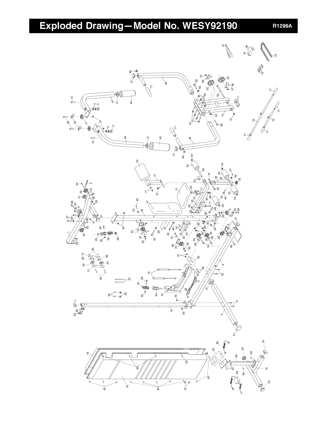 Weider WESY92190 manual Exploded 