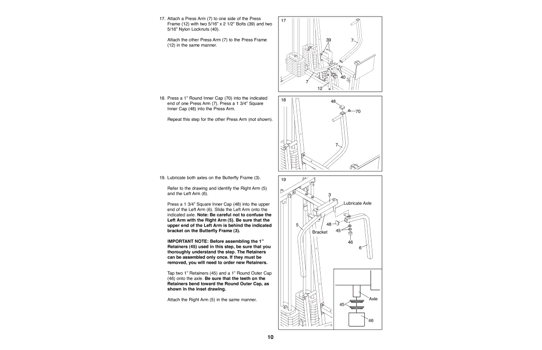 Weider WESY93190 manual 