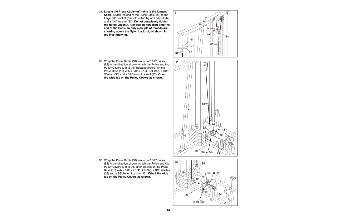 Weider WESY93190 manual 