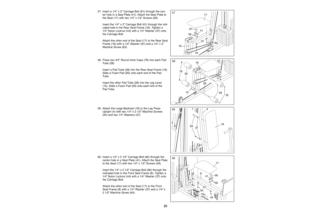 Weider WESY93190 manual 