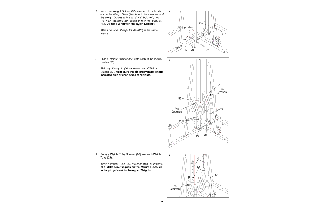 Weider WESY93190 manual 