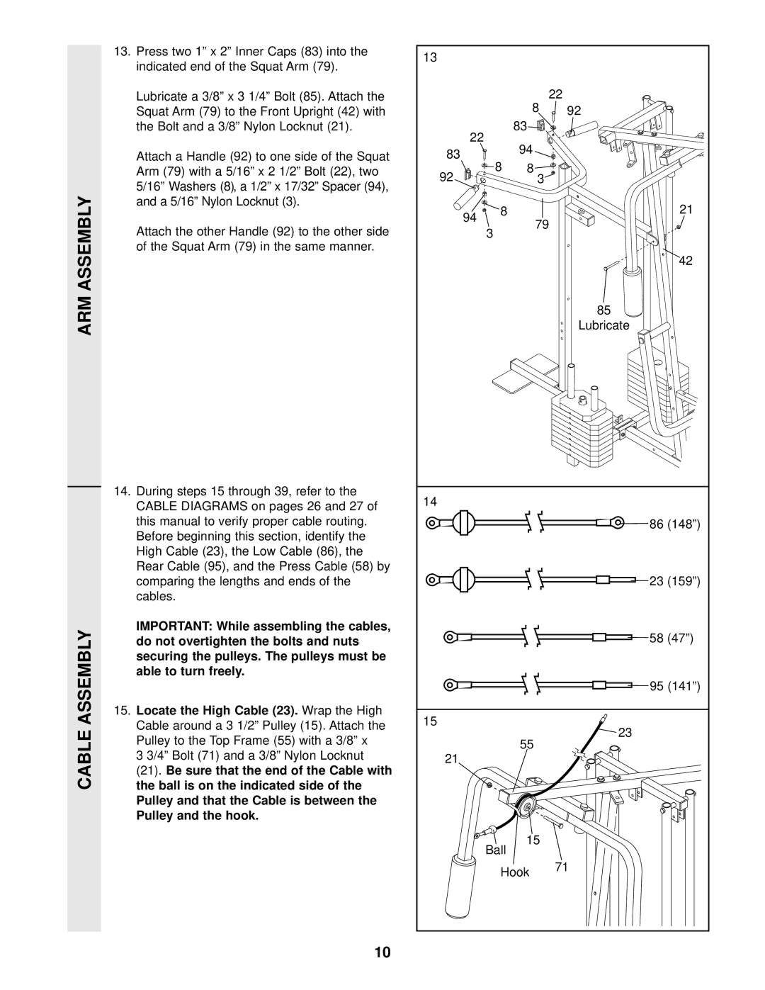 Weider WESY97300 user manual Locate the High Cable 