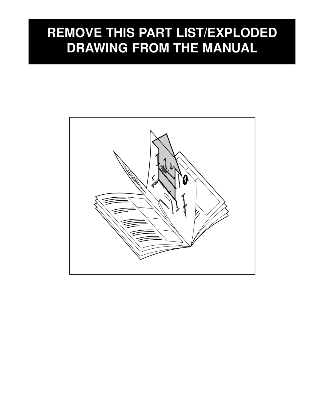 Weider WESY99300 user manual Remove this Part LIST/EXPLODED Drawing from the Manual 