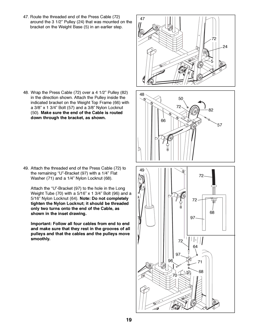 Weider WESY99490 manual 