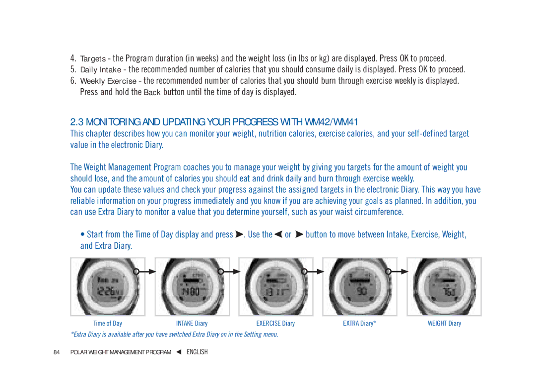 Weider WM22, WM21 user manual Monitoring and Updating Your Progress with WM42/WM41 