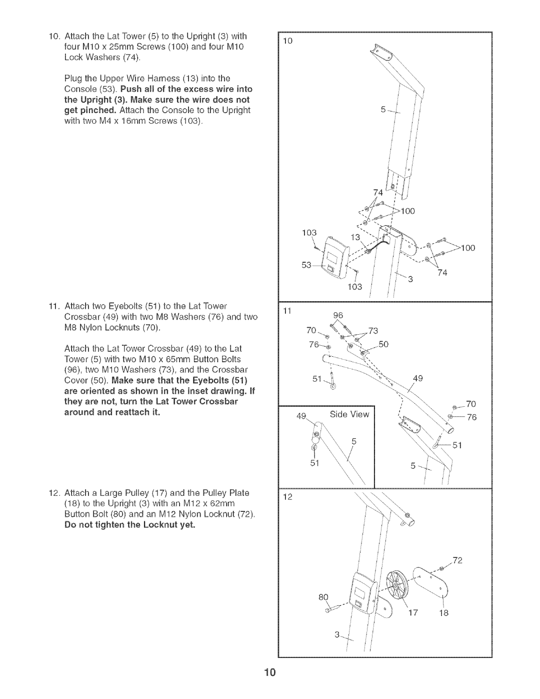 Weider XP600 user manual 