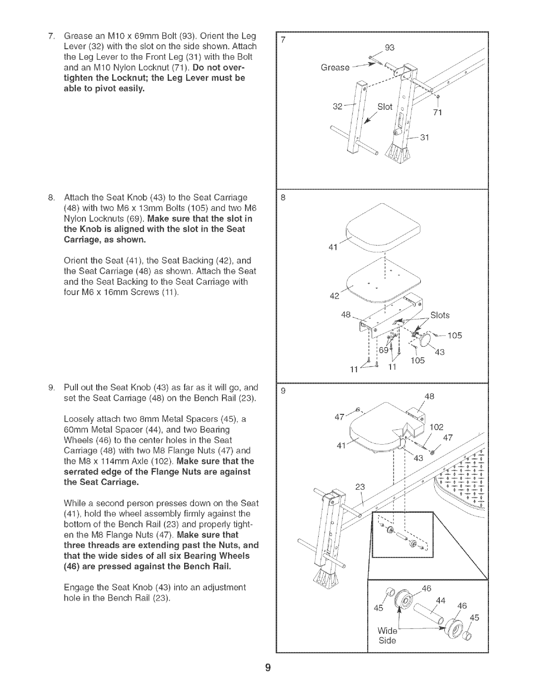 Weider XP600 user manual Iii i/o 