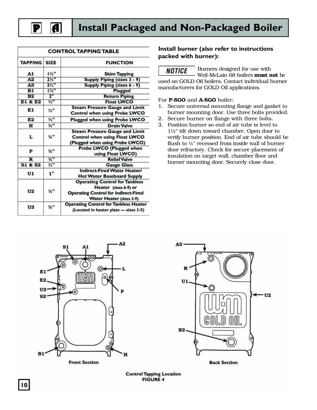 Weil-McLain 550-141-829/1201 manual Install Packaged and Non-Packaged Boiler 