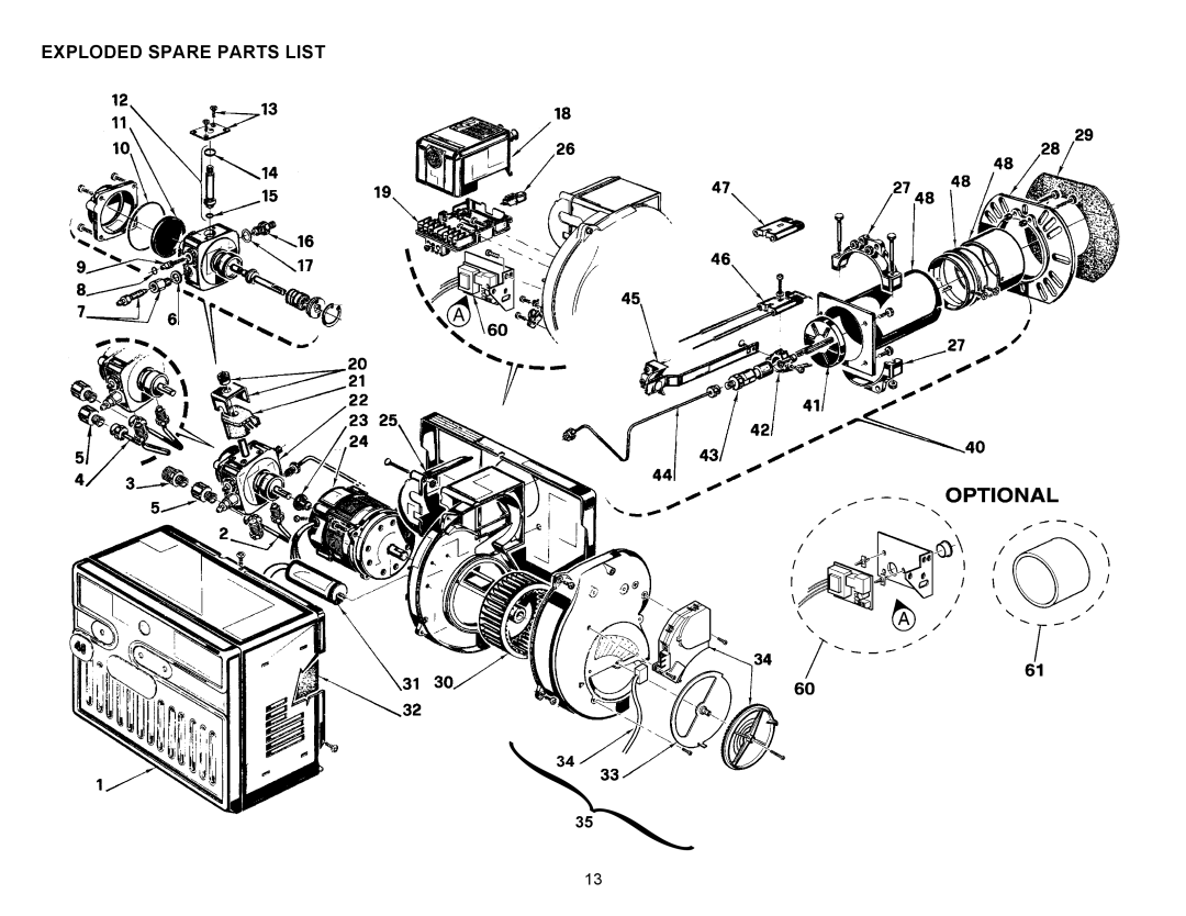 Weil-McLain 800059000-Brn-PO Rie F5, 800057000-Brn-PO Rie F5, 800058000-Brn-PO Rie F5 manual Exploded Spare Parts List 