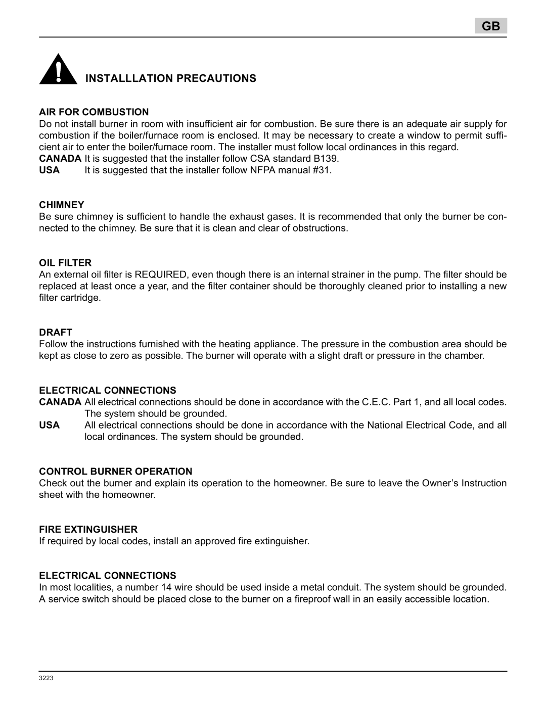 Weil-McLain 800058000-Brn-PO Rie F5, 800057000-Brn-PO Rie F5 manual Installlation Precautions, AIR for Combustion 