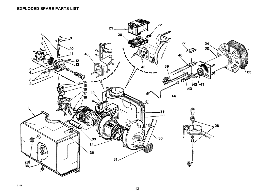 Weil-McLain 800060000-Brn-PO Rie BF5, 800062000-Brn-PO Rie BF5, 800061000-Brn-PO Rie BF5 manual Exploded Spare Parts List 