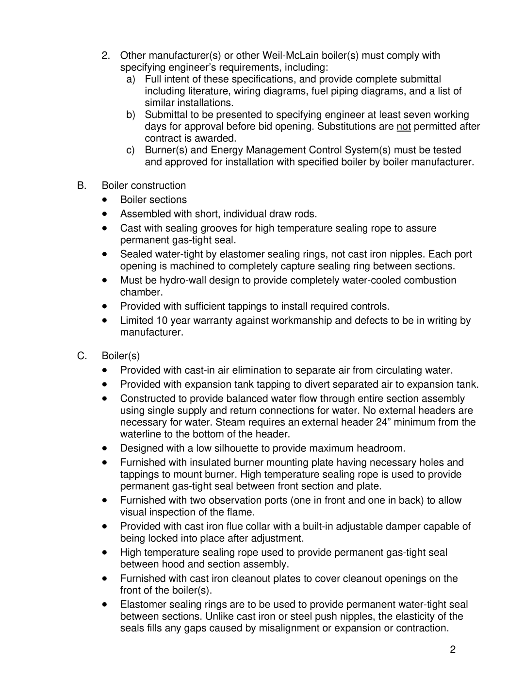 Weil-McLain 94 specifications 