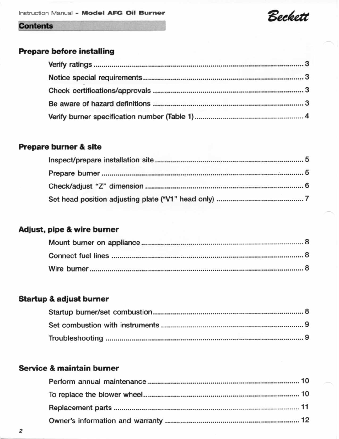 Weil-McLain AFG manual 