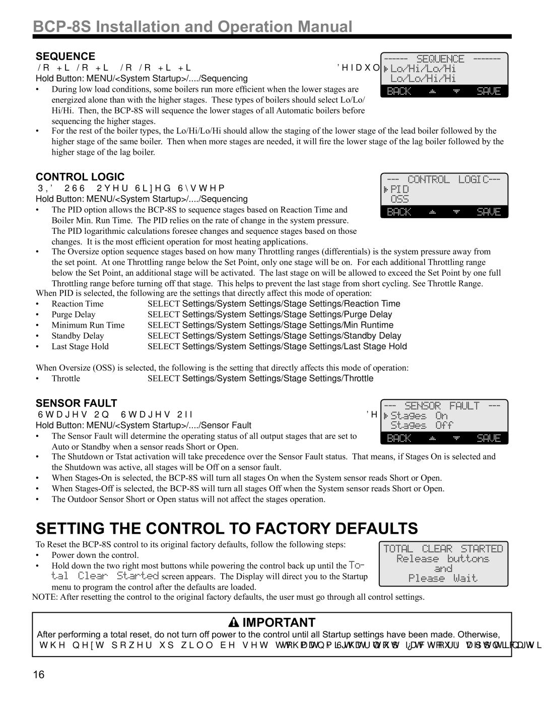 Weil-McLain BCP-8S, BCP-8X manual 677,1*7+&21752/72$&725$8/76, 6481, 21752//2, 61625$8/7 