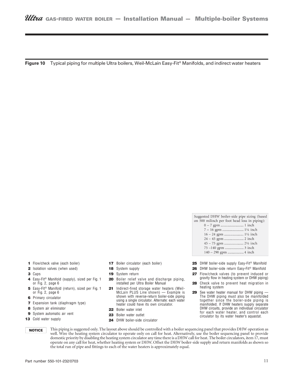 Weil-McLain Boiler installation manual Check valve to prevent heat migration in heating system 