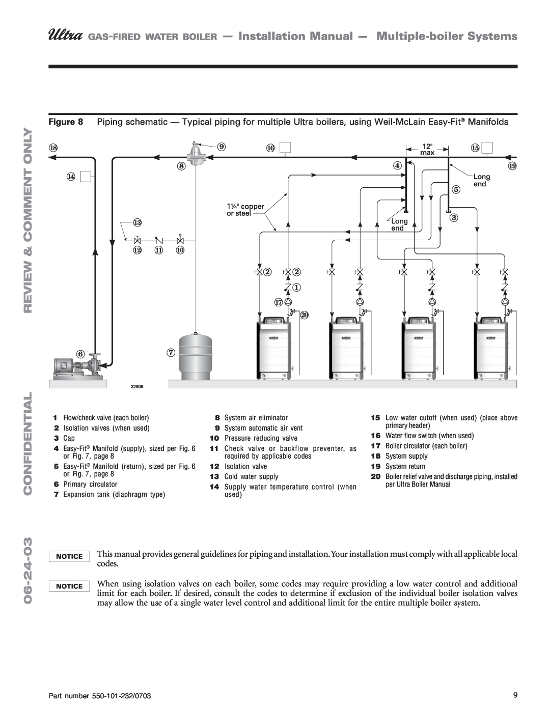 Weil-McLain Boiler installation manual Review & Comment Only, Confidential, 06-24-03 