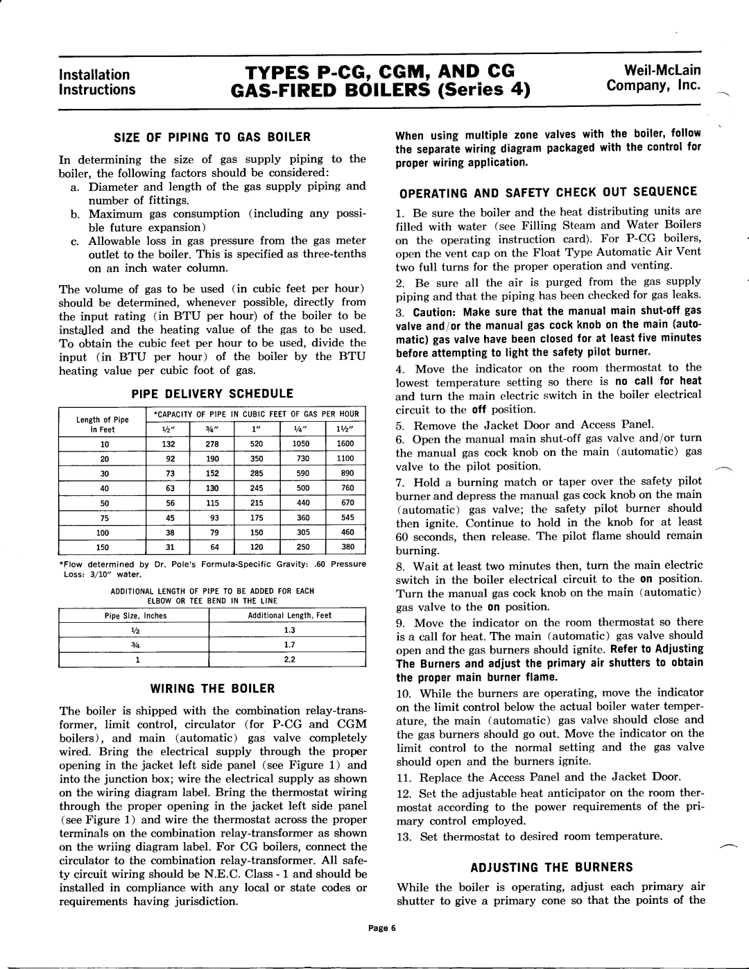 Weil-McLain CG Series 10 manual 