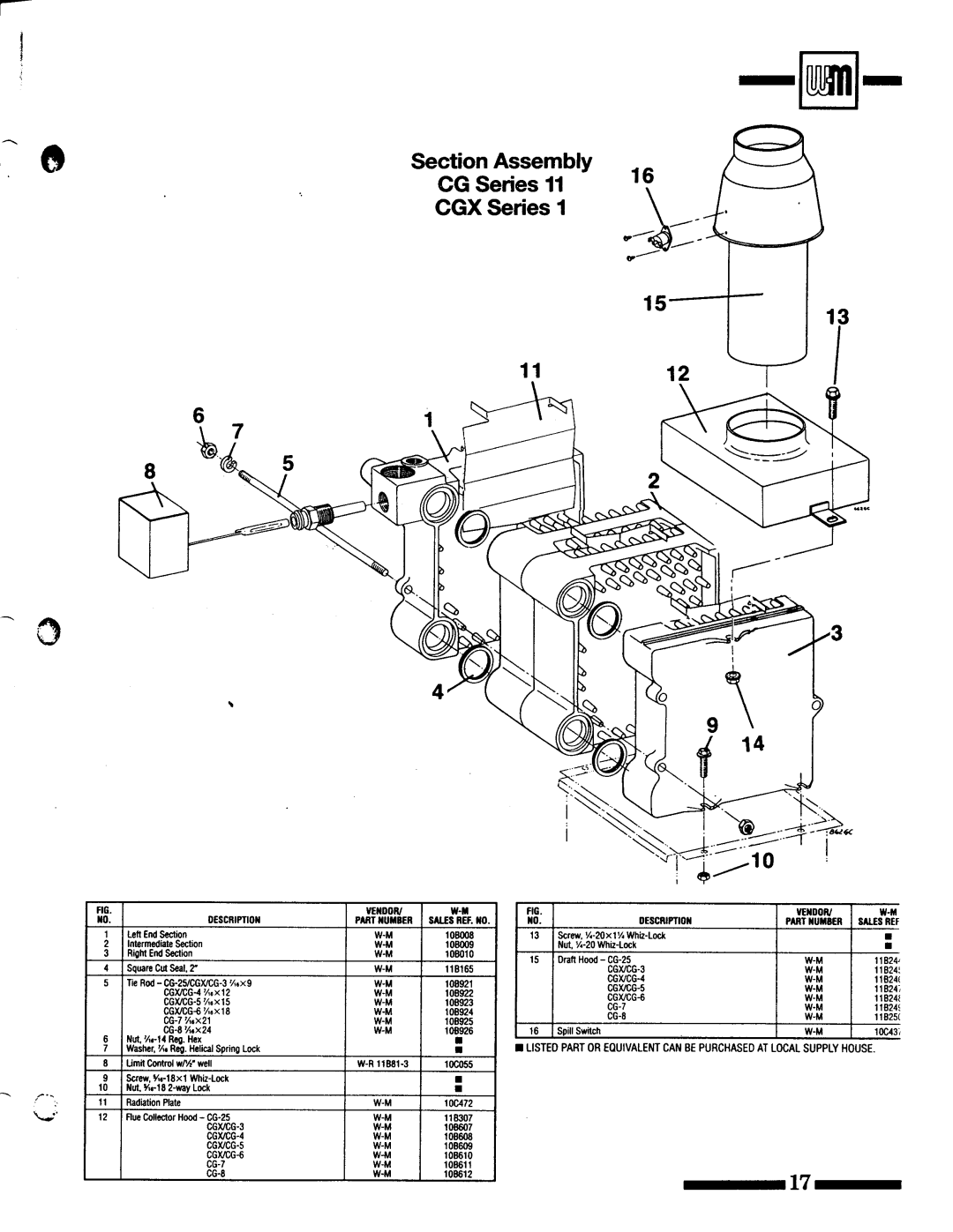 Weil-McLain CGX Series 1, CG Series 11 manual 