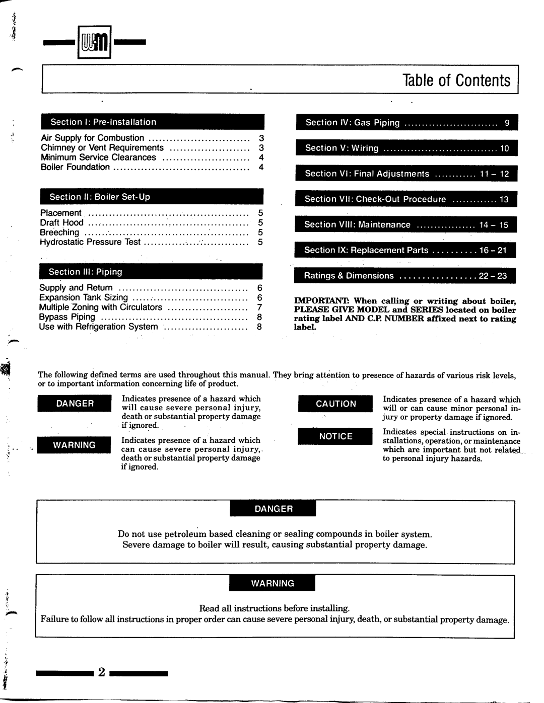 Weil-McLain CG Series 11, CGX Series 1 manual 