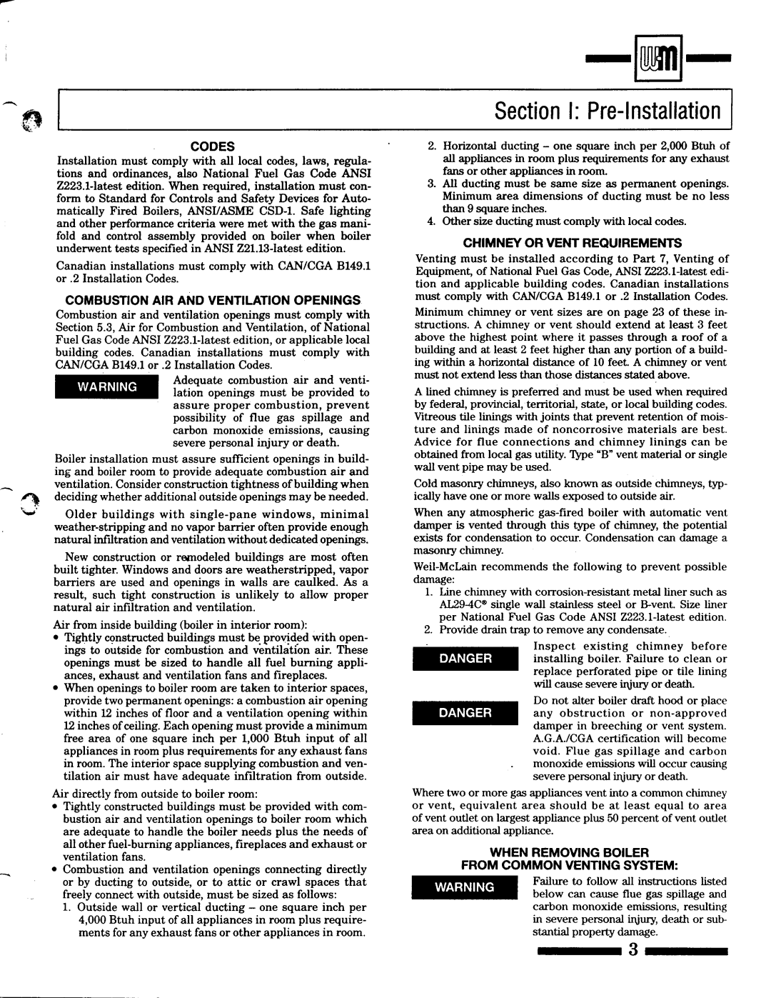 Weil-McLain CGX Series 1, CG Series 11 manual 