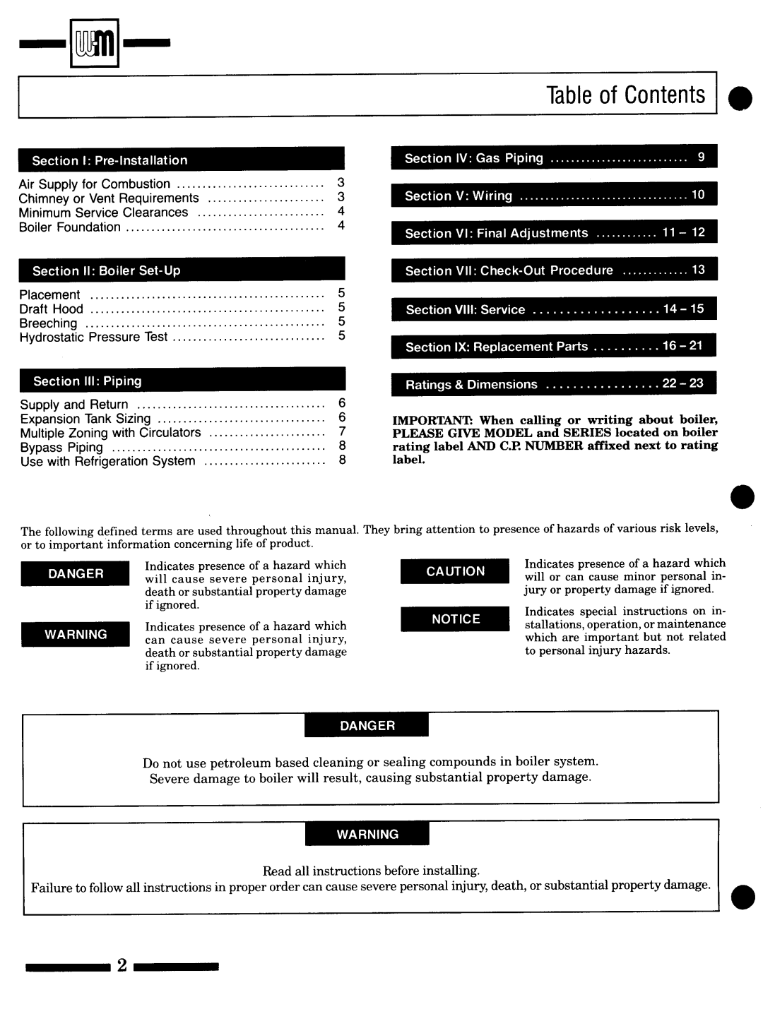 Weil-McLain CG Series 12, CGX Series 2 manual 