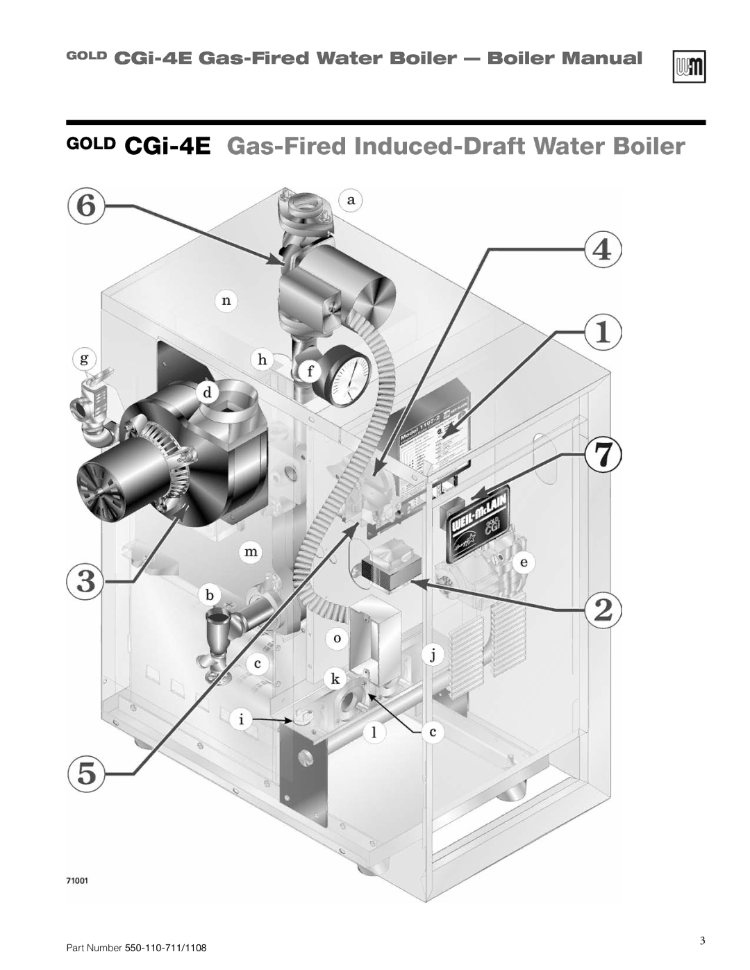 Weil-McLain CGI-4E manual Gold CGi-4EGas-Fired Induced-Draft Water Boiler 